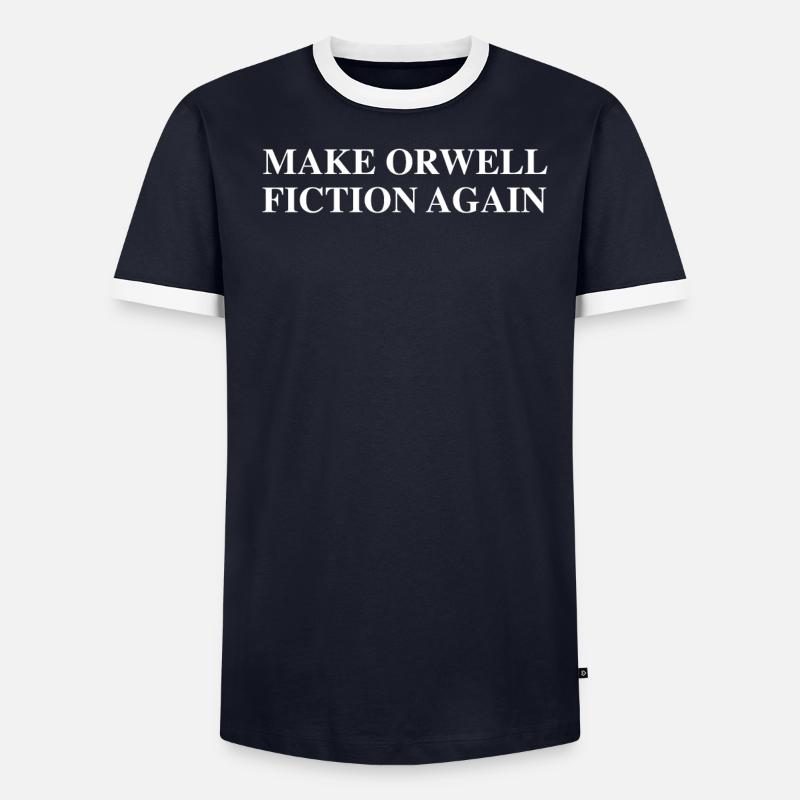 Make Orwell Fiction Again Men's Ringer Shirt