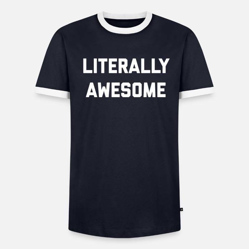 Buchstäblich großartig - Männer Kontrast-T-Shirt - undefined