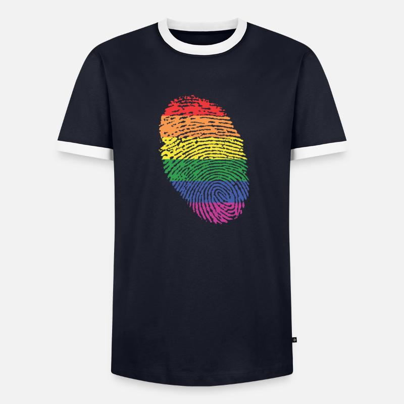 Drapeau arc-en-ciel T-shirt contrasté Homme