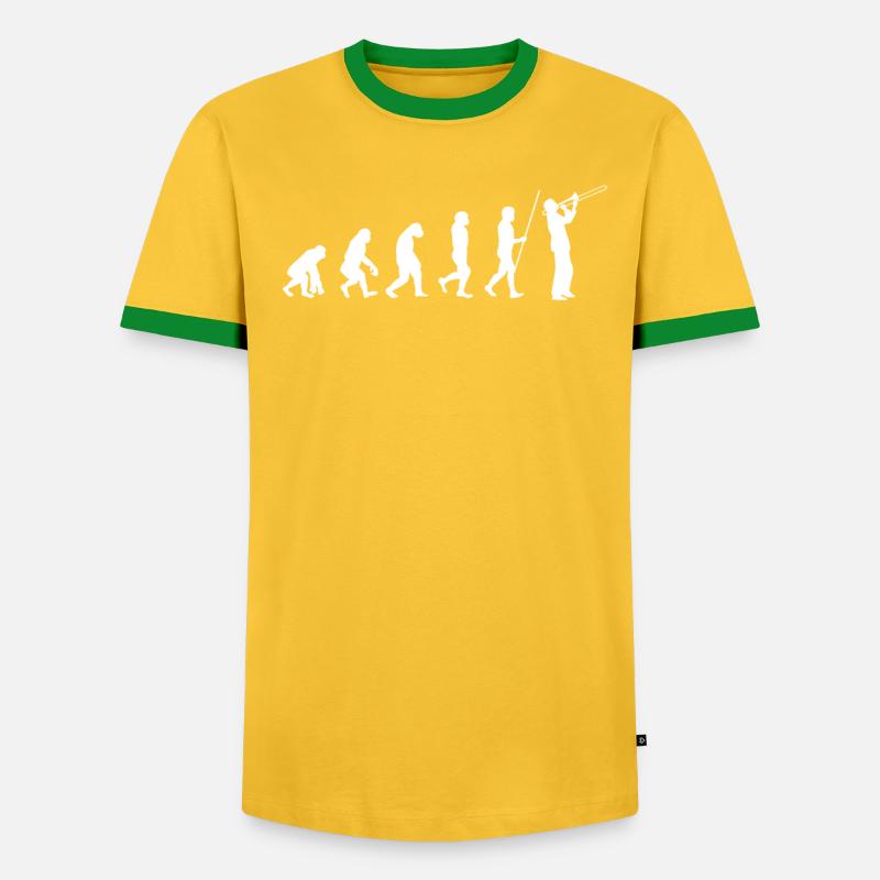 Evolution Posaune | Posaunist cooles Geschenk - Männer Kontrast-T-Shirt - undefined