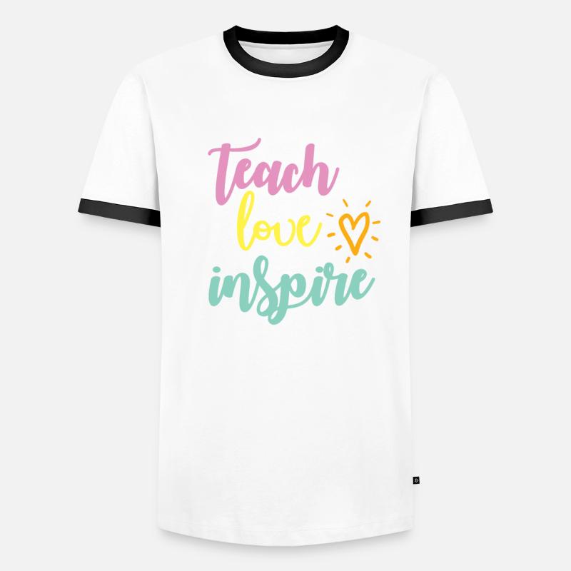 Influence de l’enseignant Formation des enseignants Enseignant de l’école T-shirt contrasté Homme