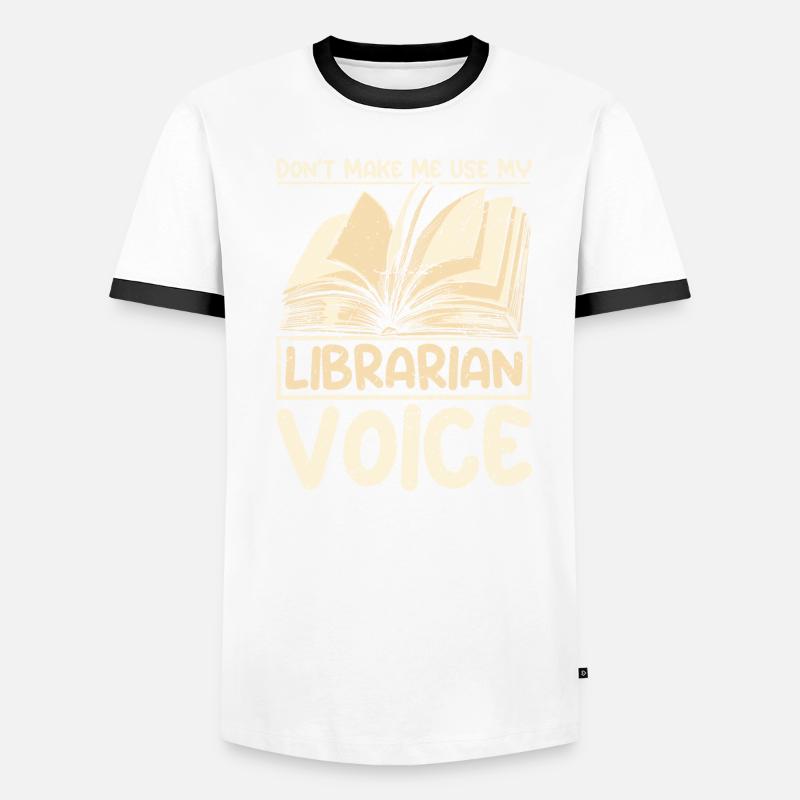 Ne me faites pas utiliser mon vice de bibliothécaire T-shirt contrasté Homme