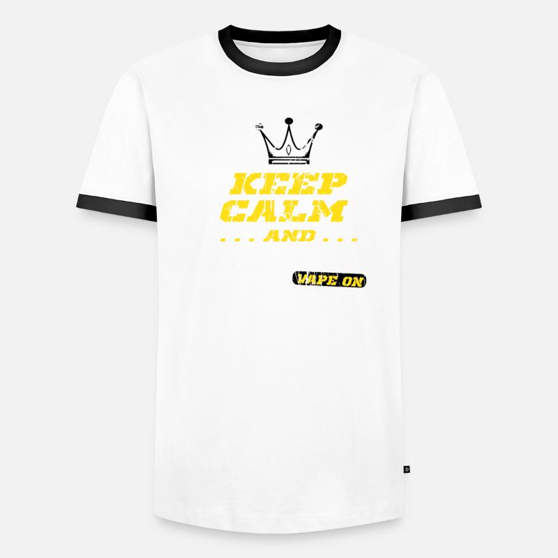 E-Zigarette E-Shisha Dampf Liquid Männer Kontrast-T-Shirt