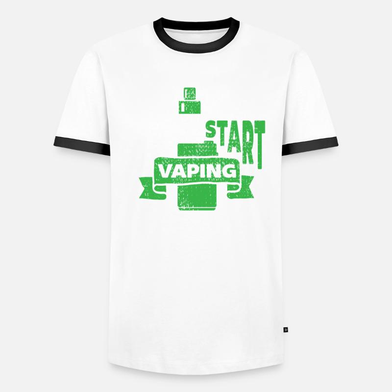 E-Zigarette E-Shisha Dampf Liquid Männer Kontrast-T-Shirt