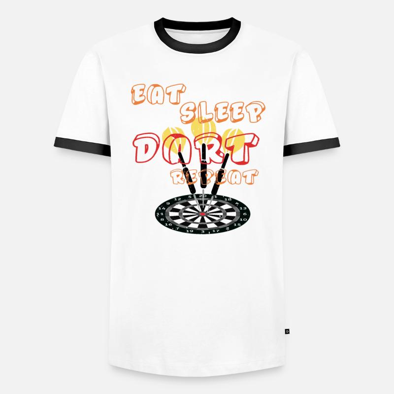 Fléchettes Fléchettes Dartboard Lancer Flèche T-shirt contrasté Homme