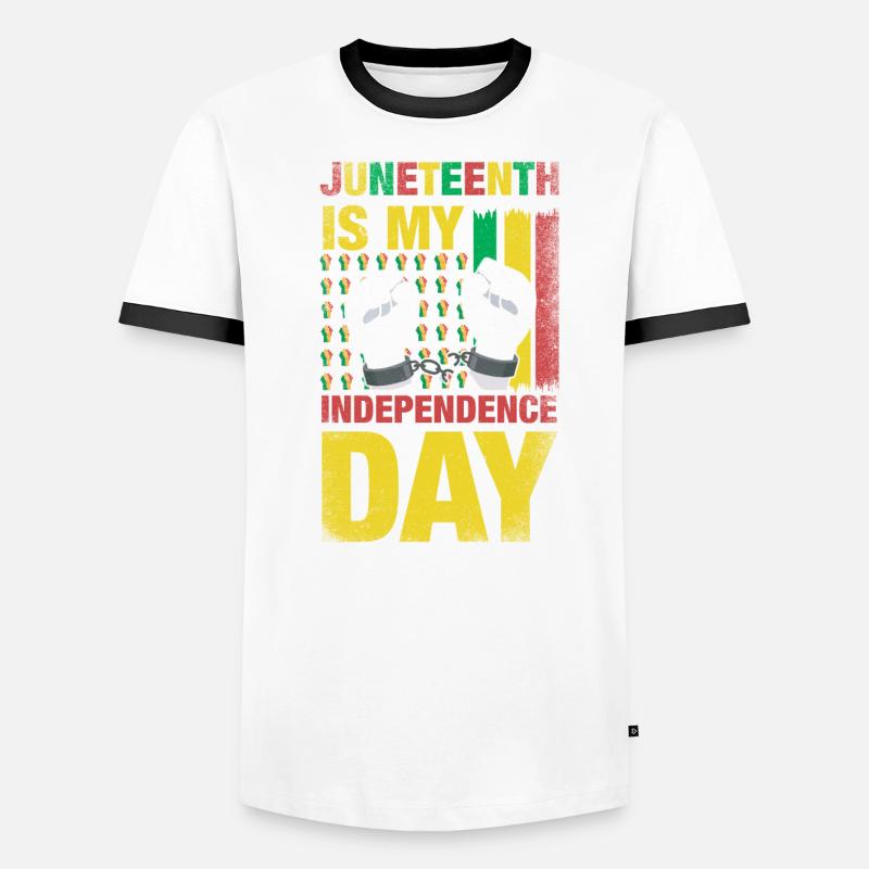 Juneteenth is my Independence Day for pride Men's Ringer Shirt
