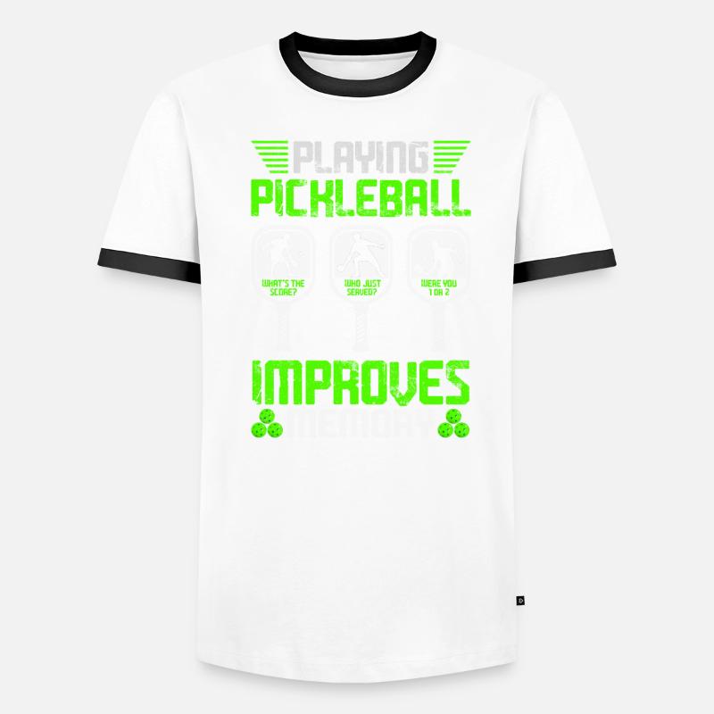 Playing Pickleball Improves Memory Men's Ringer Shirt