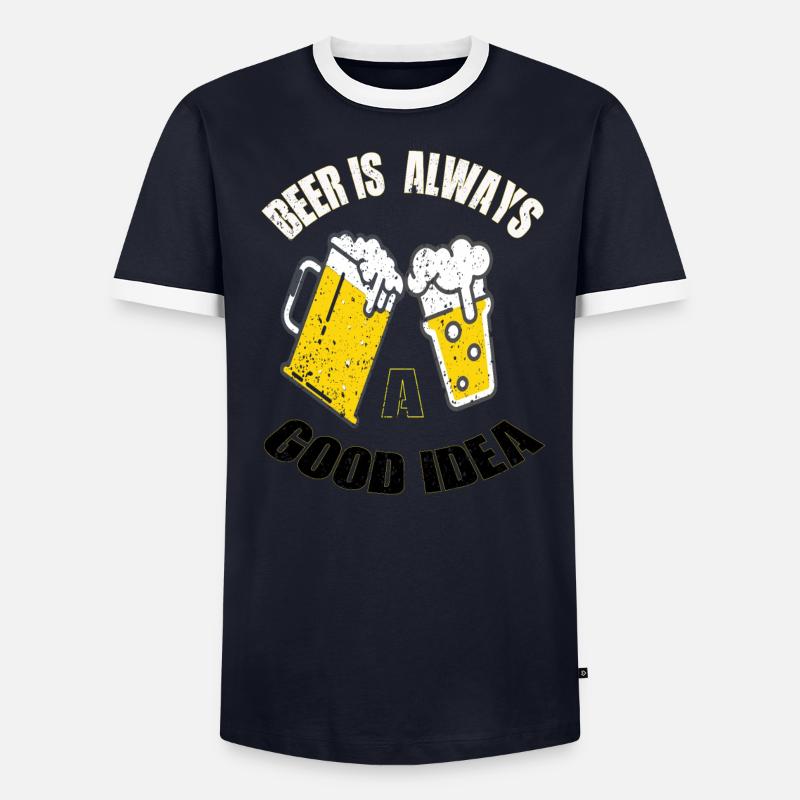 Bier Bierglas Biertrinker Kneipe Pinte - Männer Kontrast-T-Shirt - undefined