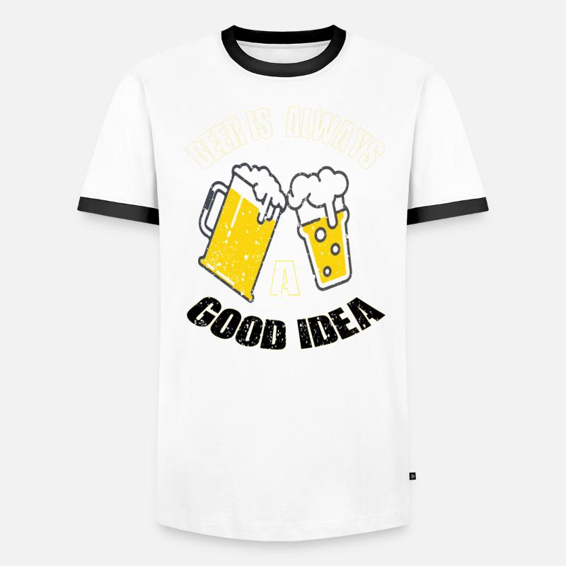 Bier Bierglas Biertrinker Kneipe Pinte Männer Kontrast-T-Shirt