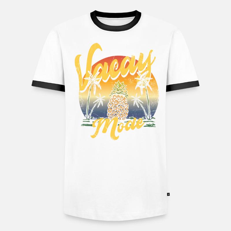 Vacay-modus pine design pour la plage T-shirt contrasté Homme