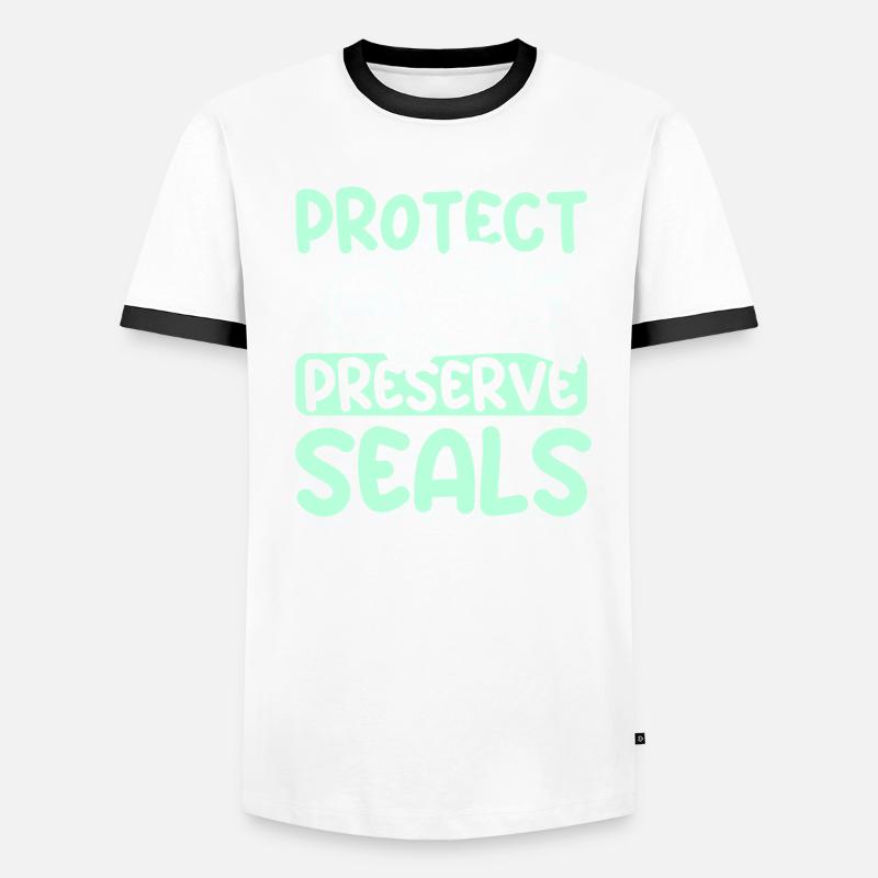Protéger et préserver les phoques T-shirt contrasté Homme