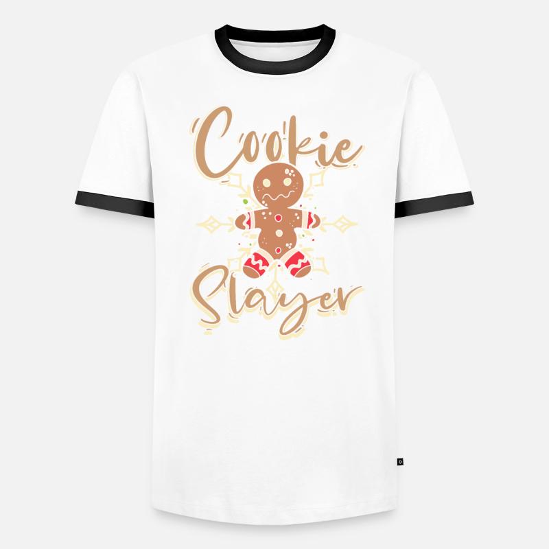 Tueuse de biscuits de Noël T-shirt contrasté Homme