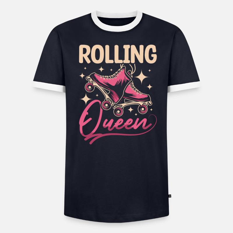 Inline skating rolling queen - Männer Kontrast-T-Shirt - undefined