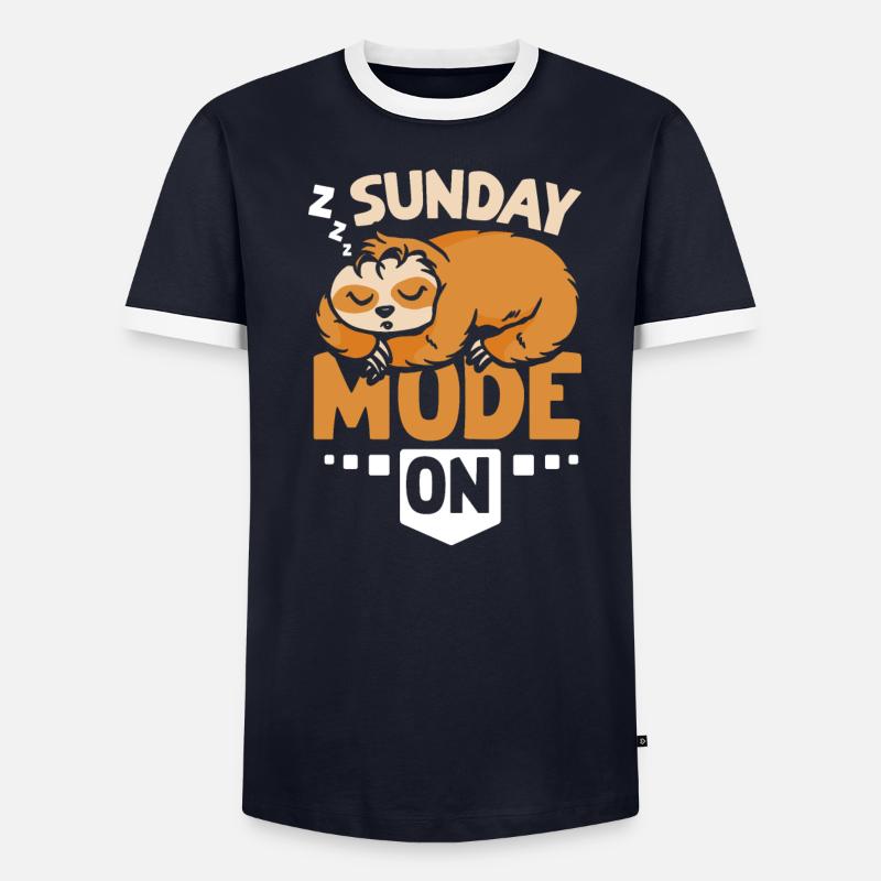 Sloth sunday mode on Men's Ringer Shirt