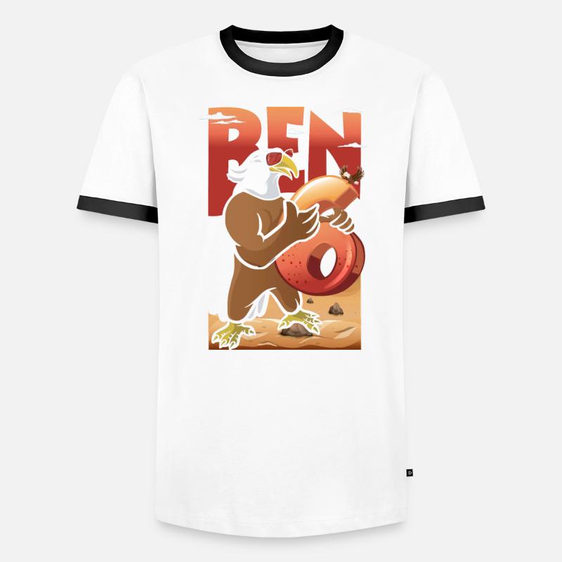 Bald eagle design for sixth birthday Men's Ringer Shirt