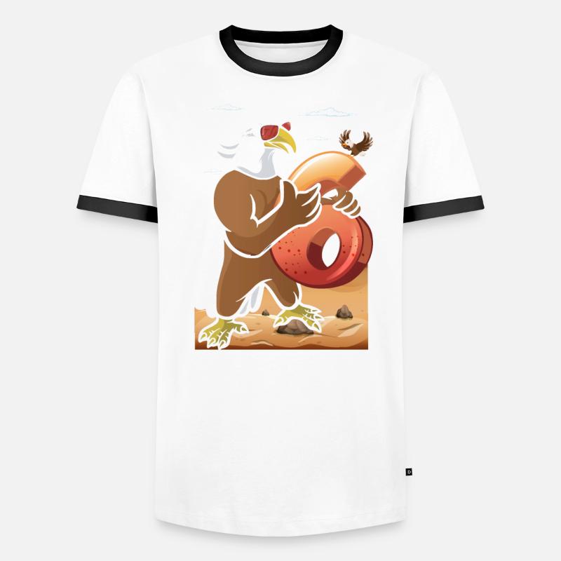 Bald eagle design for sixth birthday Men's Ringer Shirt