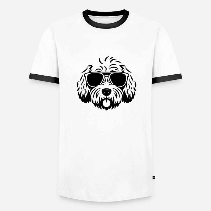 Cockapoo disant papa drôle Cockapoo cadeau T-shirt contrasté Homme