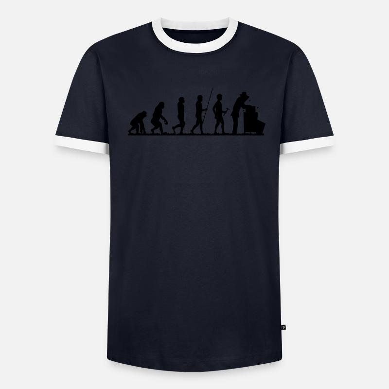 Imker Evolution Bienen Imkerei Honigbiene Männer Kontrast-T-Shirt
