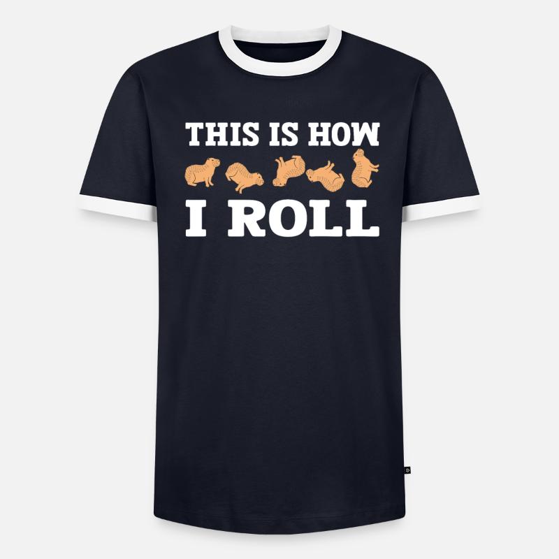 C'est comme ça que je roule un joli capybara T-shirt contrasté Homme