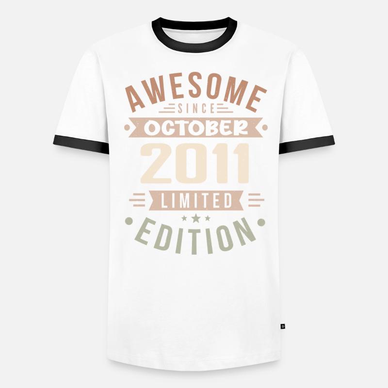 Legend since October 2011 Birthday October 2011 Men's Ringer Shirt
