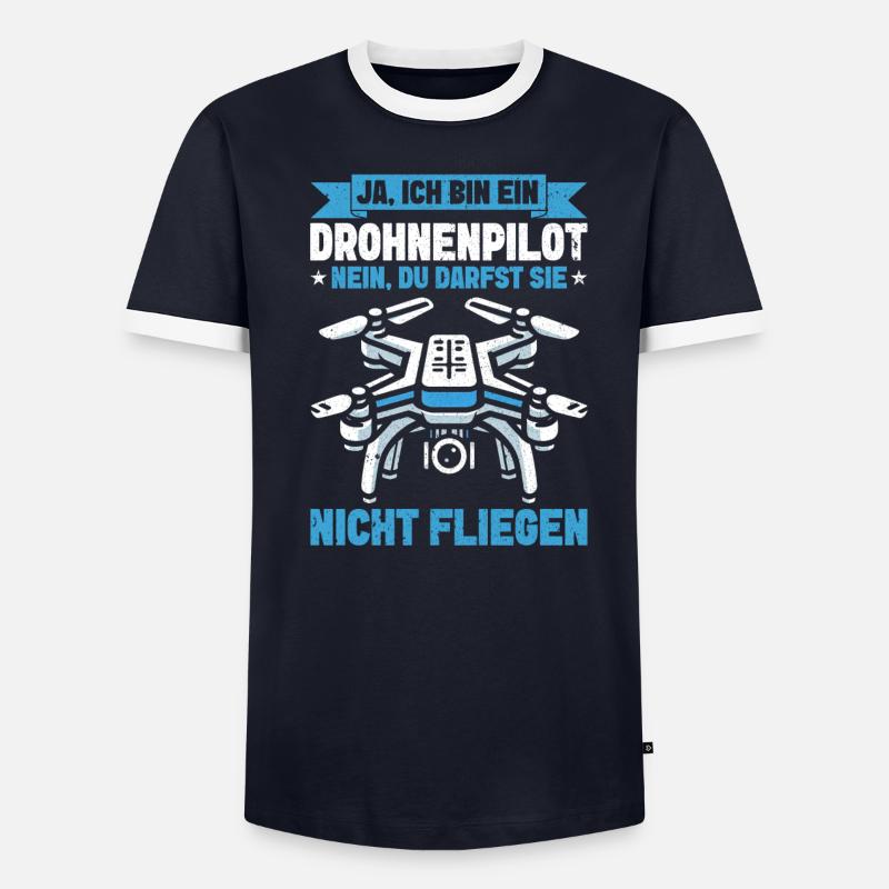 Drone Pilot Quadcopter Flying Quadcopter - Men's Ringer Shirt - undefined