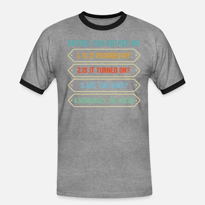 Programmierer Computercodierungssoftwareentwickler - Männer Kontrast-T-Shirt - Grau meliert/Schwarz