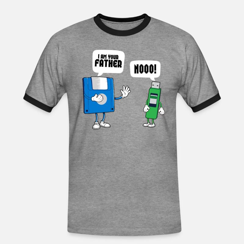 Programmierer Computercodierungssoftwareentwickler - Männer Kontrast-T-Shirt - Grau meliert/Schwarz