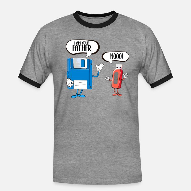 Programmierer Computercodierungssoftwareentwickler - Männer Kontrast-T-Shirt - Grau meliert/Schwarz