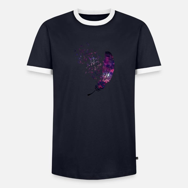 Federleicht Männer Kontrast-T-Shirt