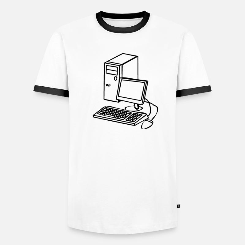 PC in comic style Men's Ringer Shirt