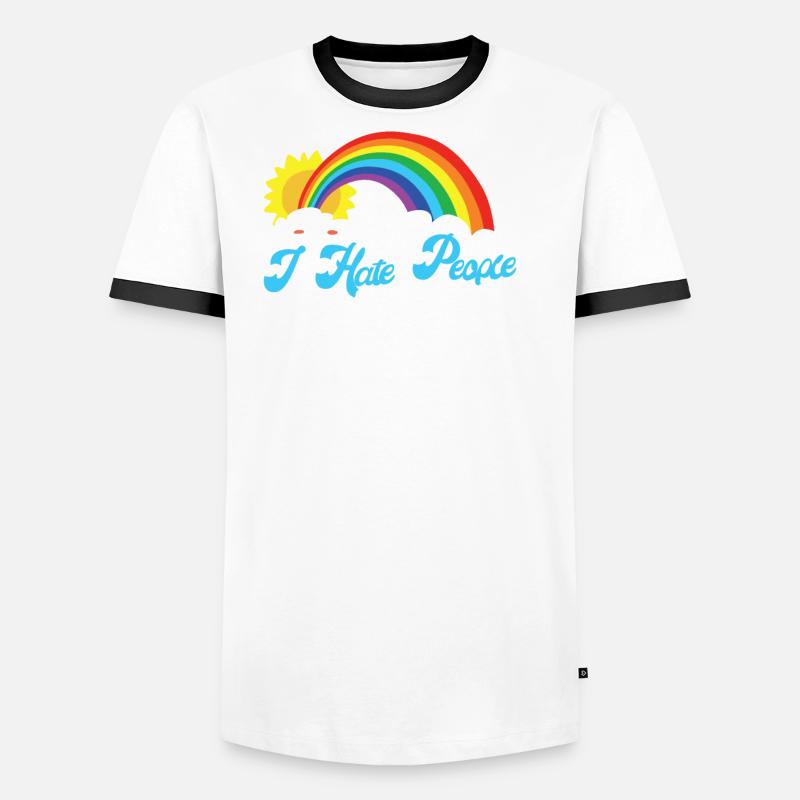 Cute Cloud - I hate people Men's Ringer Shirt