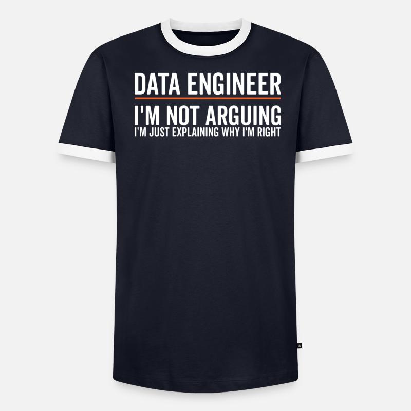 Just Explaining - Data Engineer - Men's Ringer Shirt - undefined