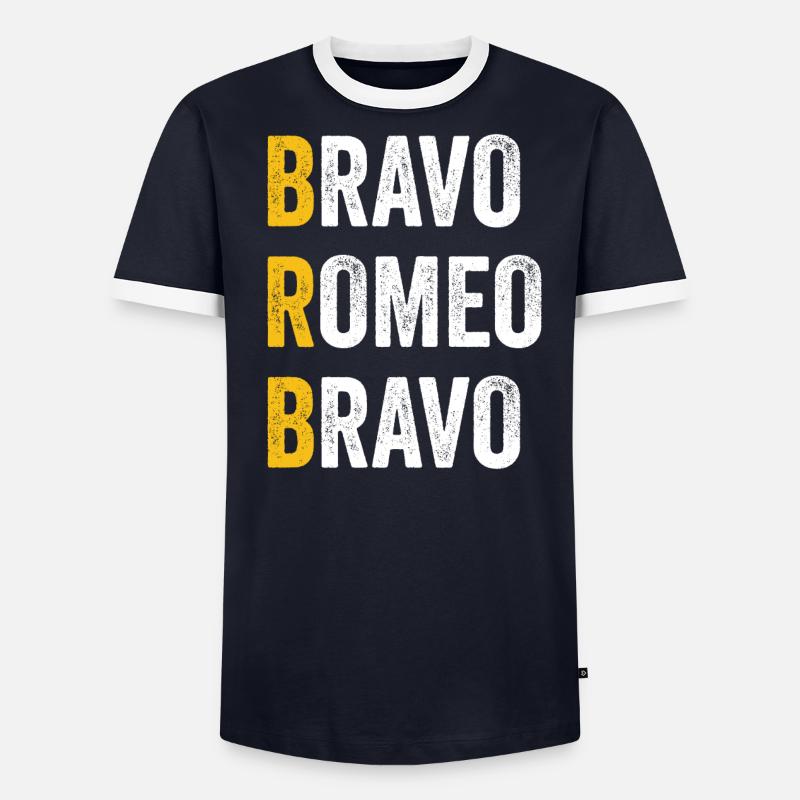 Computer-Chat Bravo Romeo Bravo - BRB - Männer Kontrast-T-Shirt - undefined