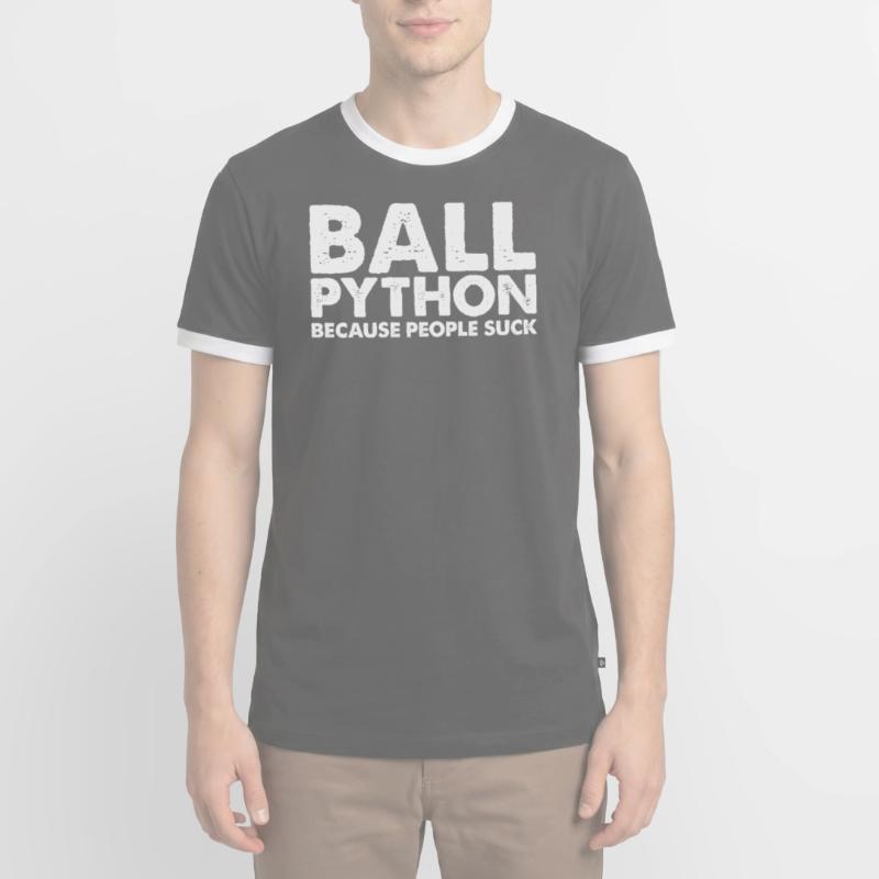 Les gens sucent le serpent python roi T-shirt contrasté Homme