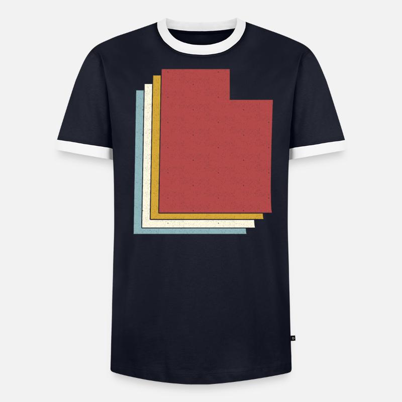 U.S. State - Vintage Map Utah - Men's Ringer Shirt -