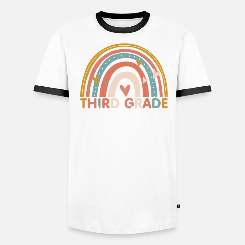 Teacher - Vintage 3rd Third Grade Men's Ringer Shirt