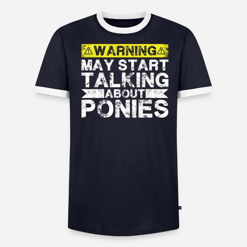 Apropos Ponys - Männer Kontrast-T-Shirt - undefined