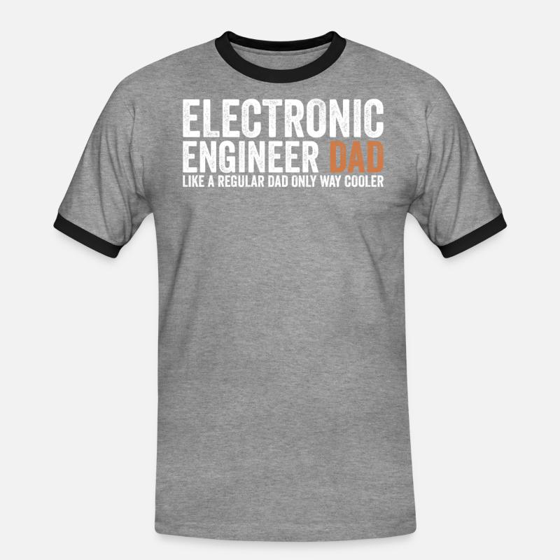 Dad - Electronics technician - Men's Ringer Shirt - heather grey/black