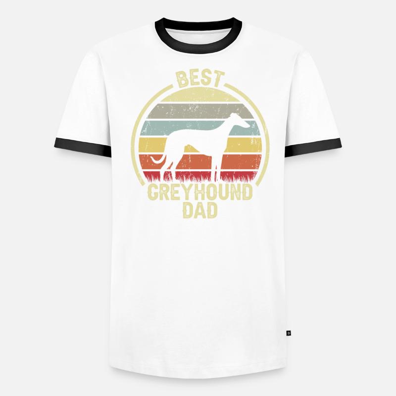 Bester Hund Dad - Windhund Männer Kontrast-T-Shirt