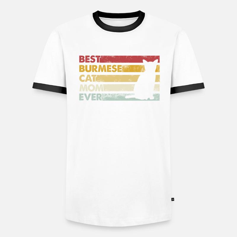 Meilleure mère de tous les temps - Chat birman T-shirt contrasté Homme