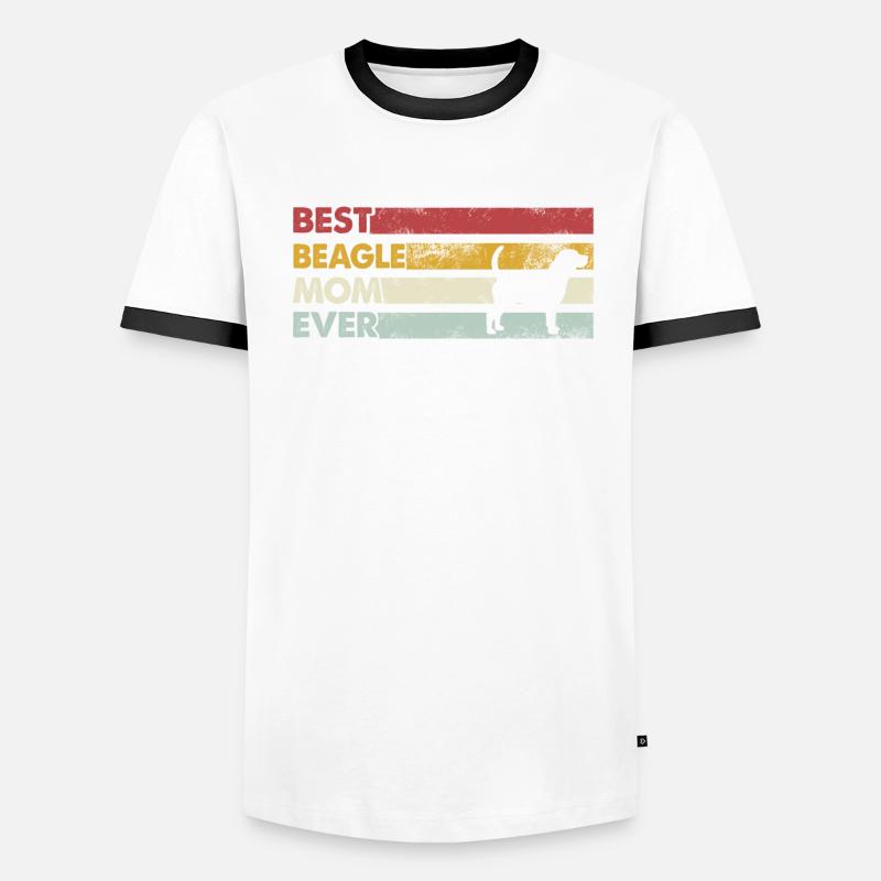 Meilleure mère de tous les temps - Beagle T-shirt contrasté Homme