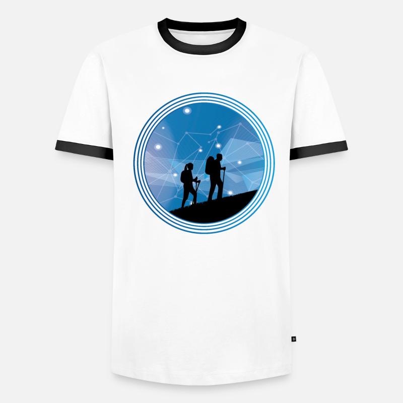 Randonnée Dans l’espace de la Voie lactée T-shirt contrasté Homme