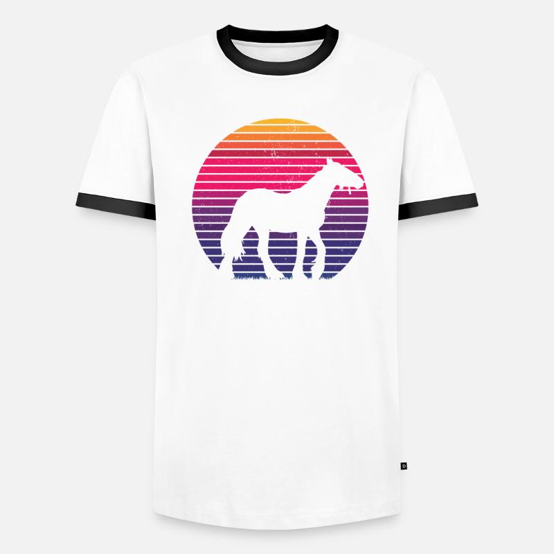 Irish Tinker - Cheval rétro style T-shirt contrasté Homme