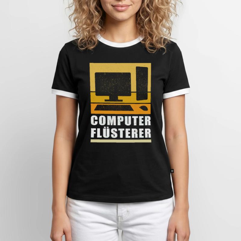 Computer Flüsterer | Informatiker Admin Geschenk Männer Kontrast-T-Shirt