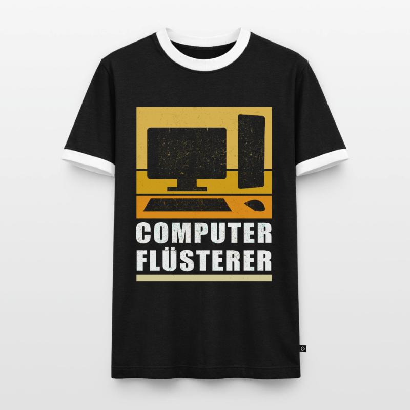 Computer Flüsterer | Informatiker Admin Geschenk Männer Kontrast-T-Shirt