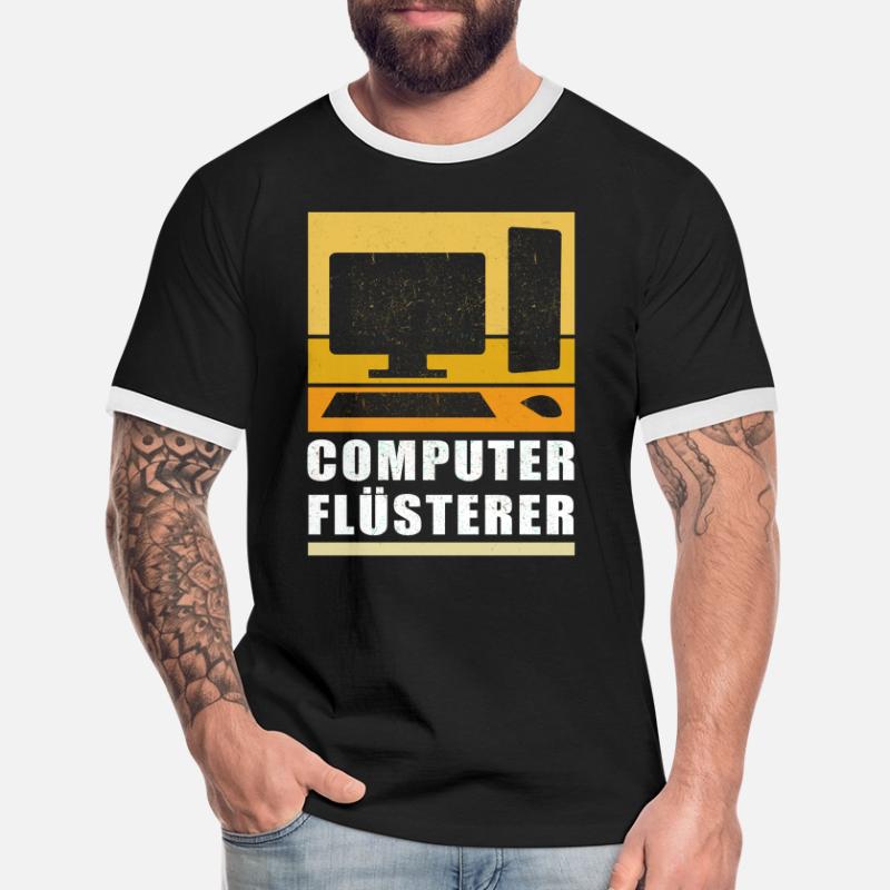 Computer Flüsterer | Informatiker Admin Geschenk Männer Kontrast-T-Shirt