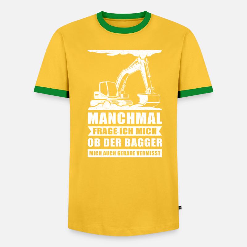 Baggerfahrer Bagger Baggerführer Baggern Geschenk - Männer Kontrast-T-Shirt - undefined