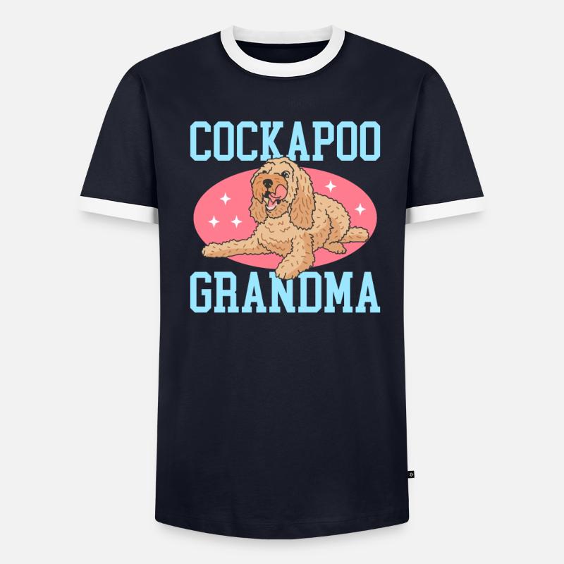Cockapoo Grandma | Hunde Hundebesitzer Geschenk - Männer Kontrast-T-Shirt - undefined