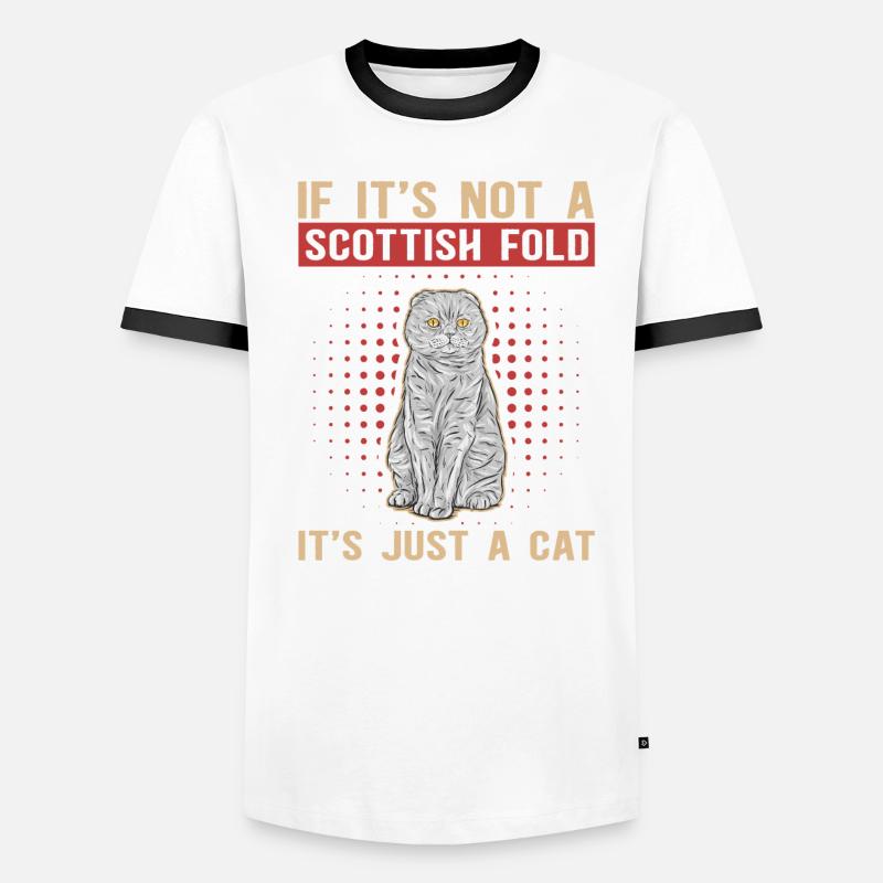 Scottish Folding Ear Cat Scottish Fold Gift Men's Ringer Shirt
