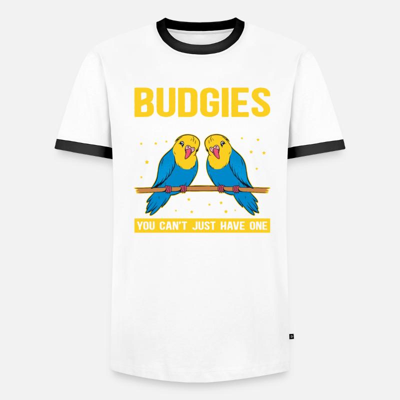 Cadeau de perruche du propriétaire de Budgerigar T-shirt contrasté Homme